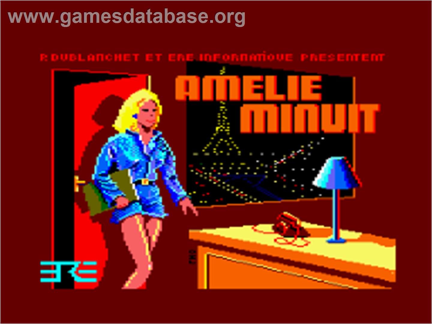 Amelie Minuit - Amstrad CPC - Artwork - Title Screen