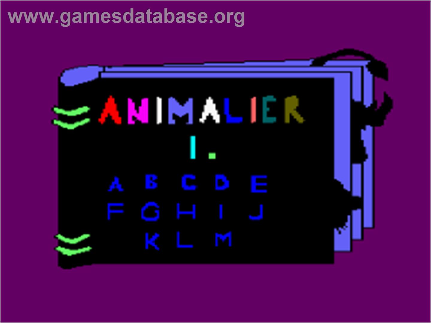 Animalier, L' - Amstrad CPC - Artwork - Title Screen