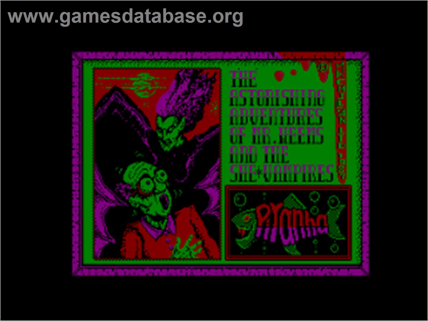 Astonishing Adventures of Mr. Weems and the She Vampires - Amstrad CPC - Artwork - Title Screen