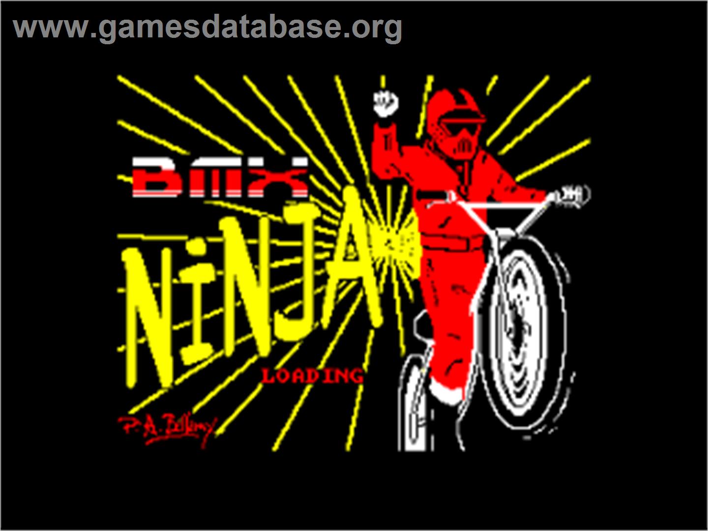 BMX Ninja - Amstrad CPC - Artwork - Title Screen