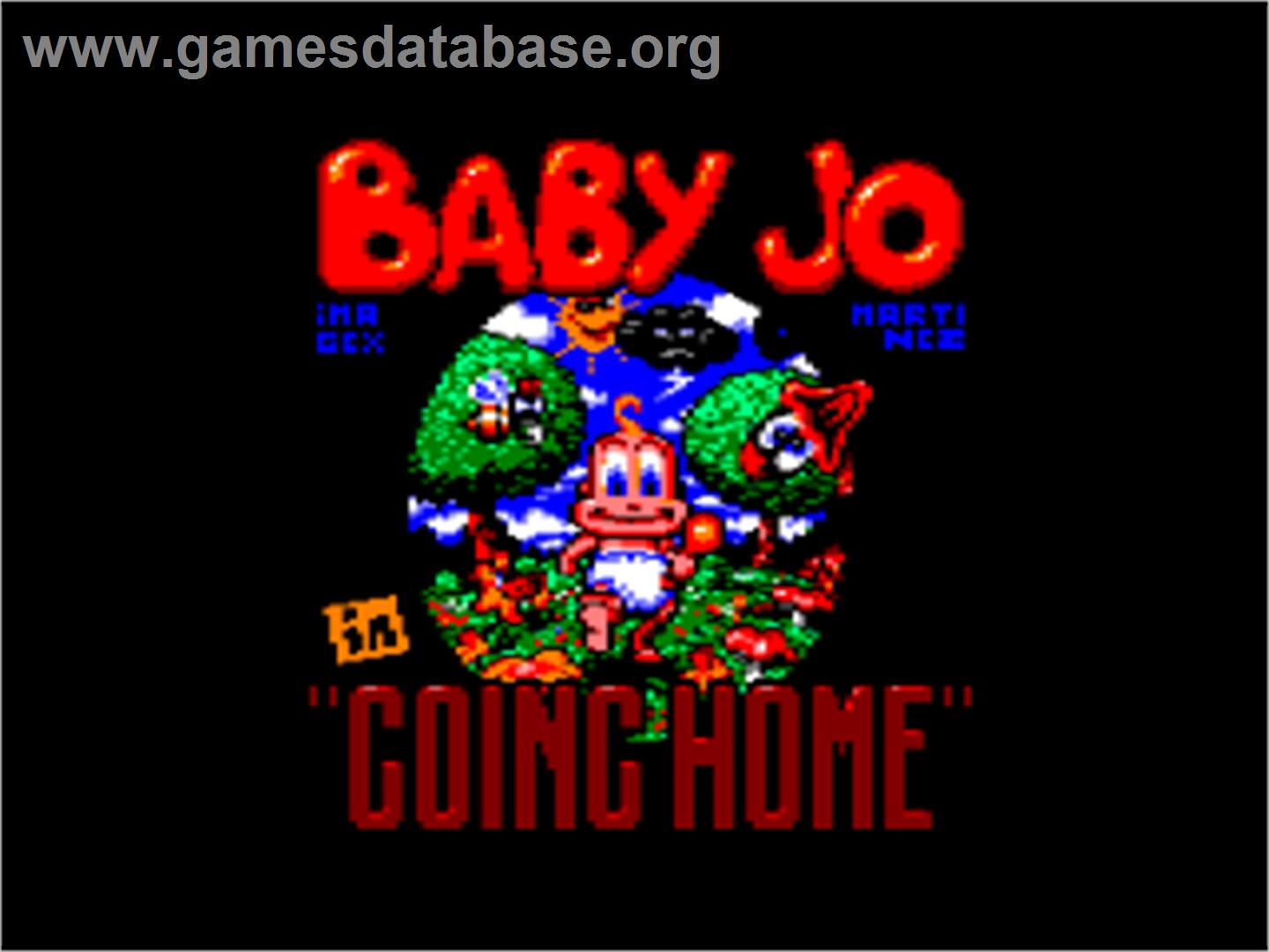 Baby Jo In Going Home - Amstrad CPC - Artwork - Title Screen