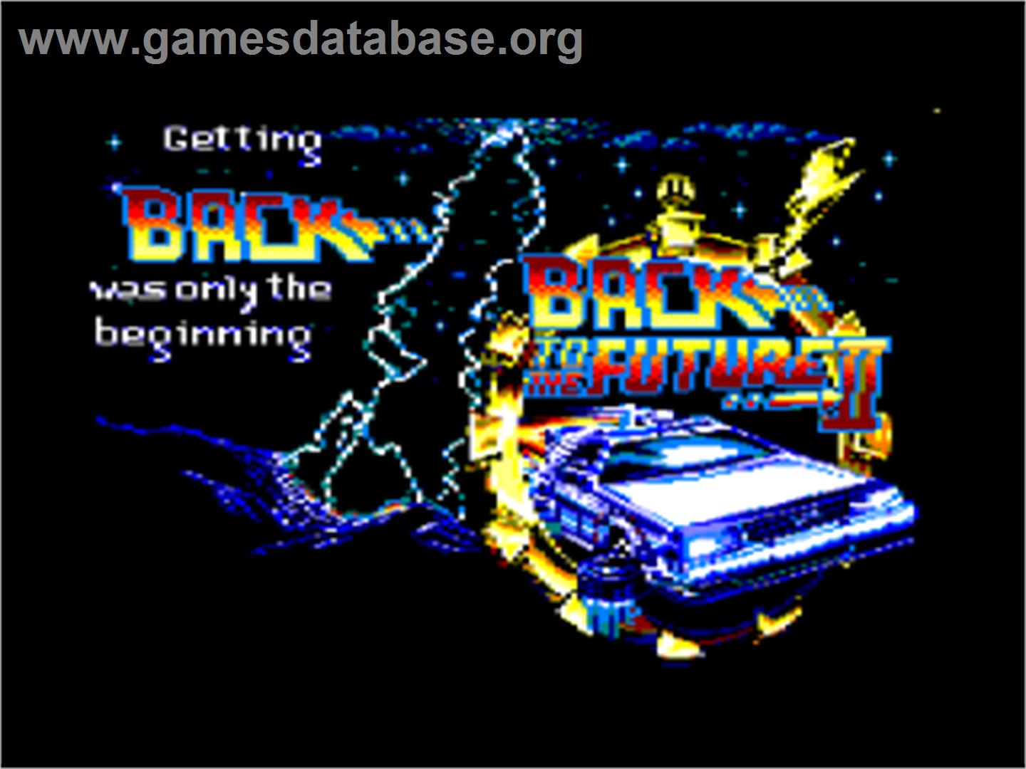 Back to the Future 2 - Amstrad CPC - Artwork - Title Screen