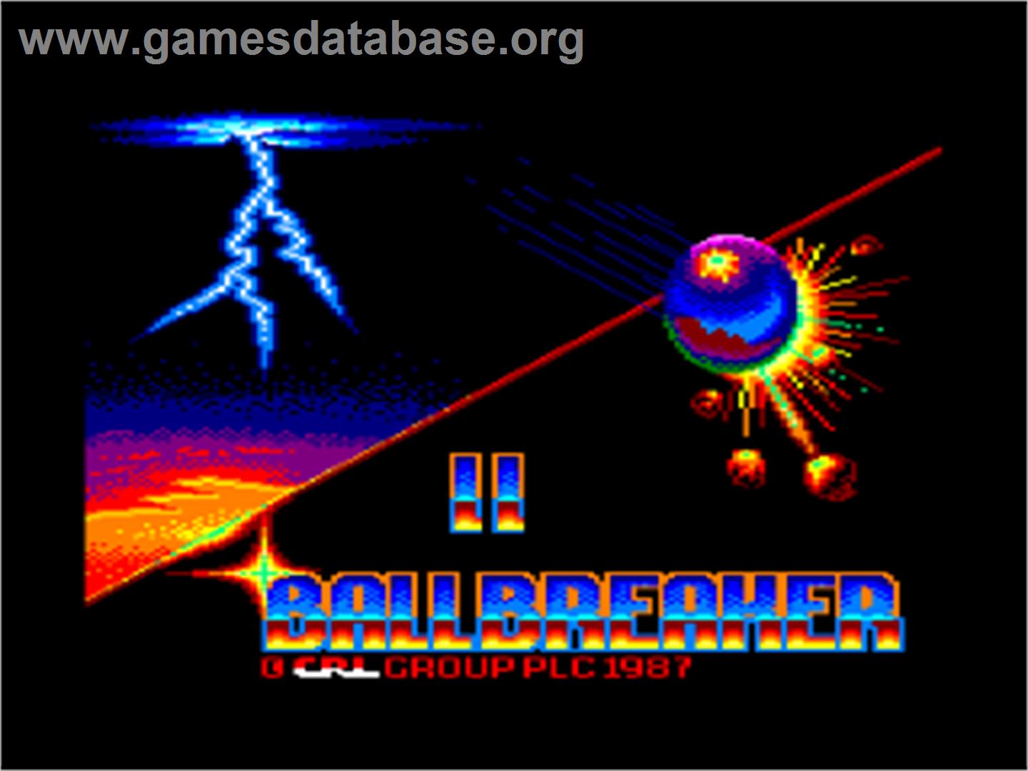 Ball Breaker 2 - Amstrad CPC - Artwork - Title Screen