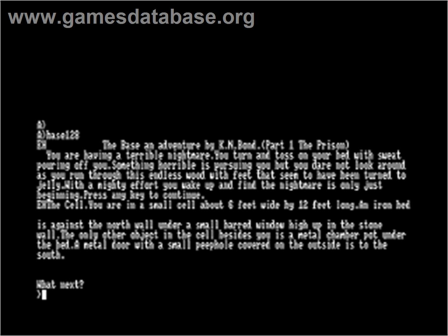 Base, The - Amstrad CPC - Artwork - Title Screen