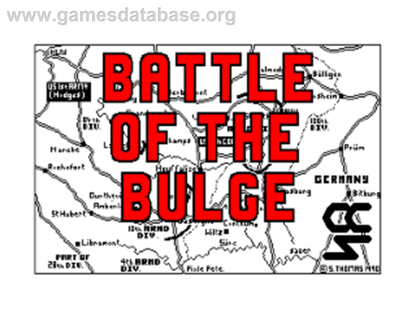 Battle Of The Bulge - Amstrad CPC - Artwork - Title Screen