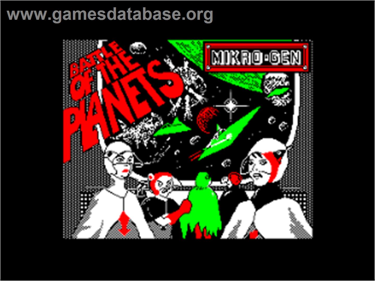 Battle Of The Planets - Amstrad CPC - Artwork - Title Screen