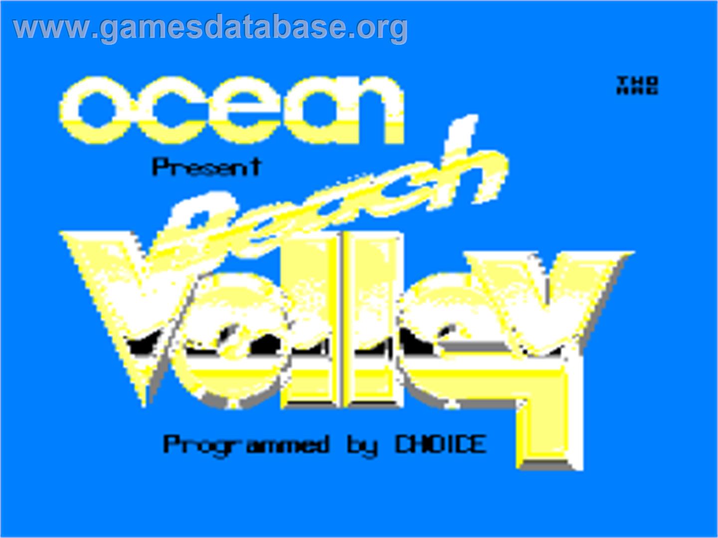 Beach Volley - Amstrad CPC - Artwork - Title Screen