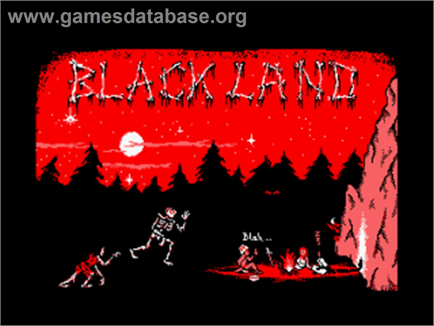 Black Land - Amstrad CPC - Artwork - Title Screen