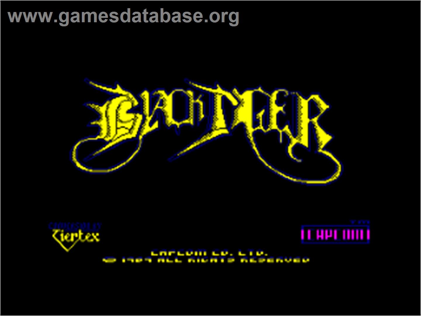 Black Tiger - Amstrad CPC - Artwork - Title Screen