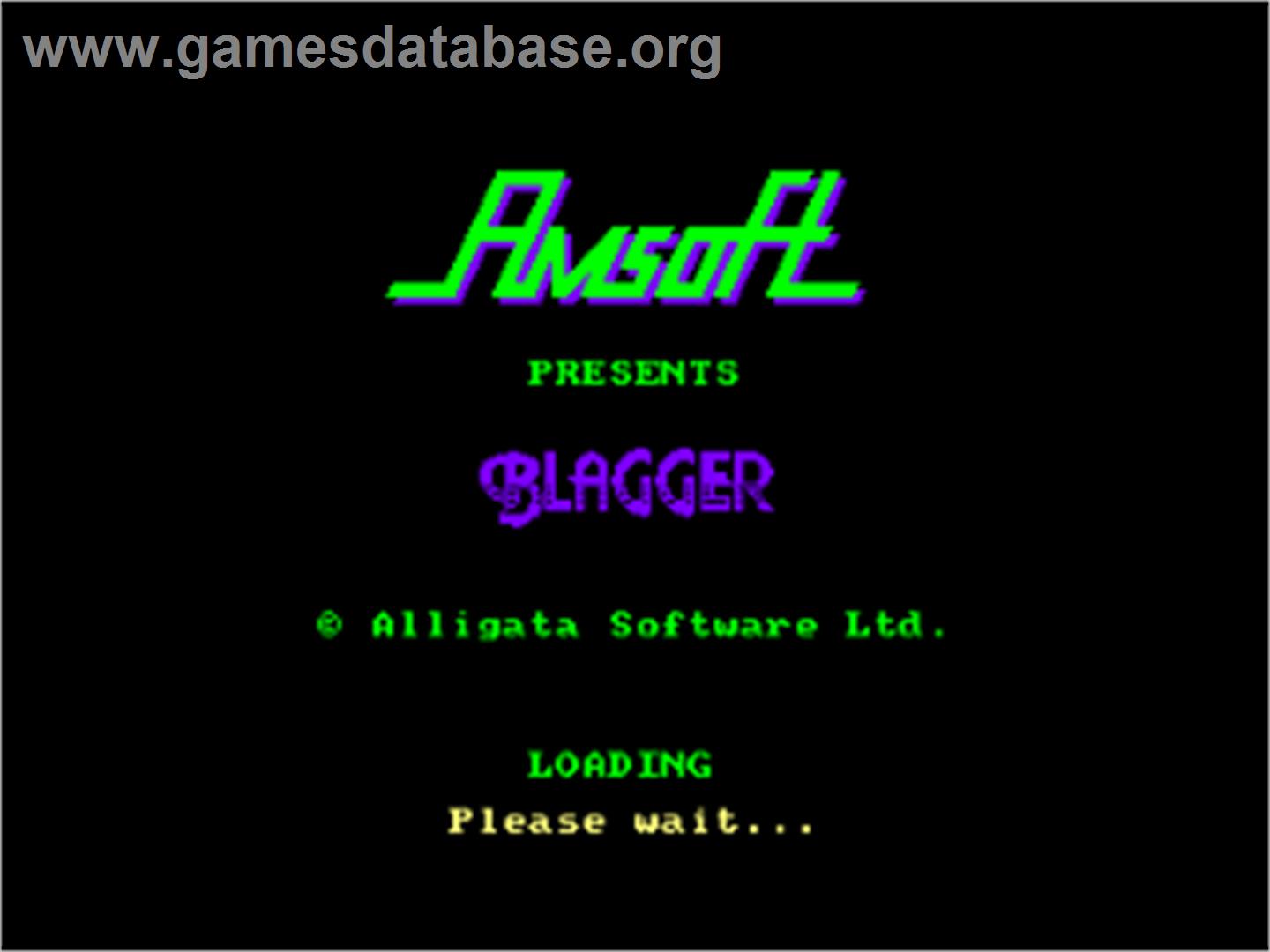 Blagger - Amstrad CPC - Artwork - Title Screen