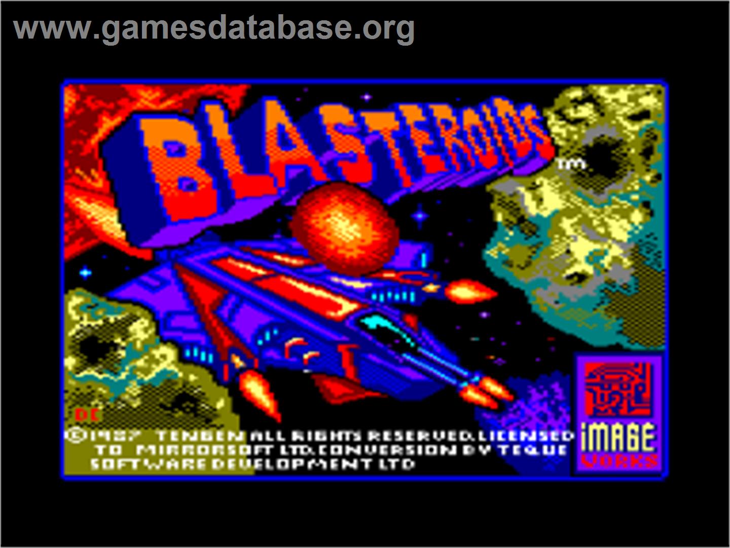 Blasteroids - Amstrad CPC - Artwork - Title Screen