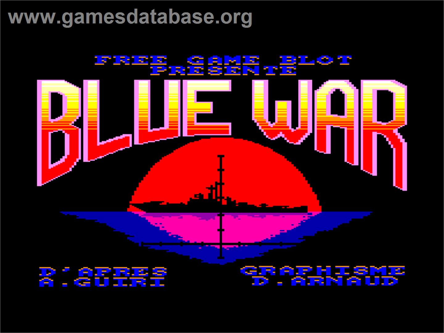Blue War - Amstrad CPC - Artwork - Title Screen
