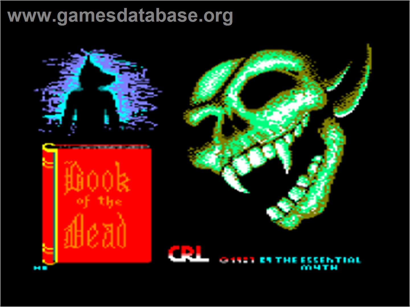 Book Of The Dead - Amstrad CPC - Artwork - Title Screen