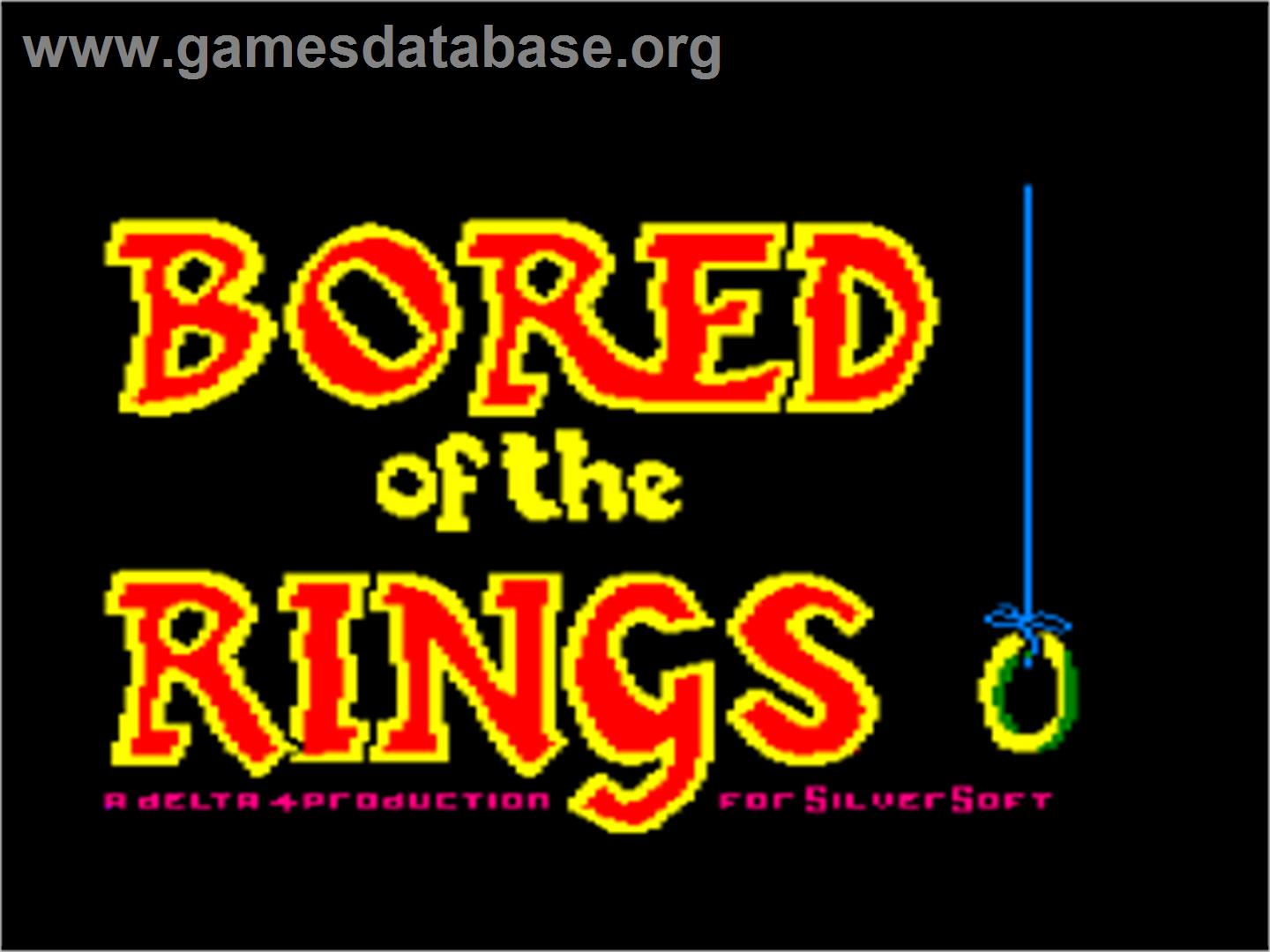 Bored of the Rings - Amstrad CPC - Artwork - Title Screen
