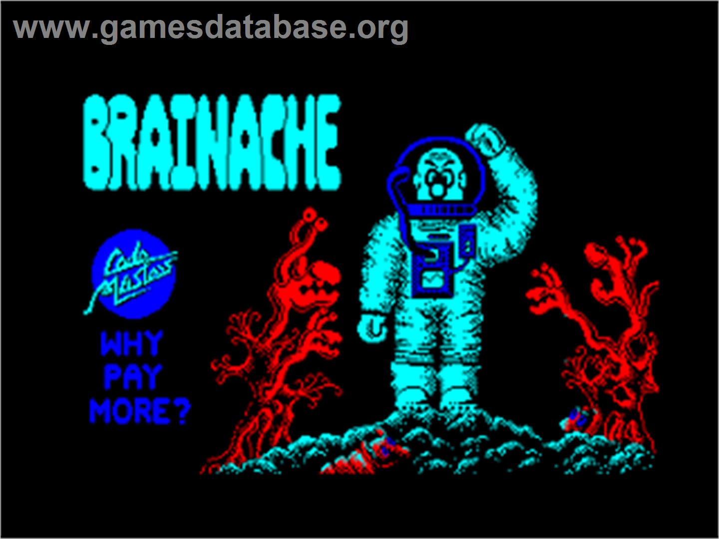 Brainache - Amstrad CPC - Artwork - Title Screen