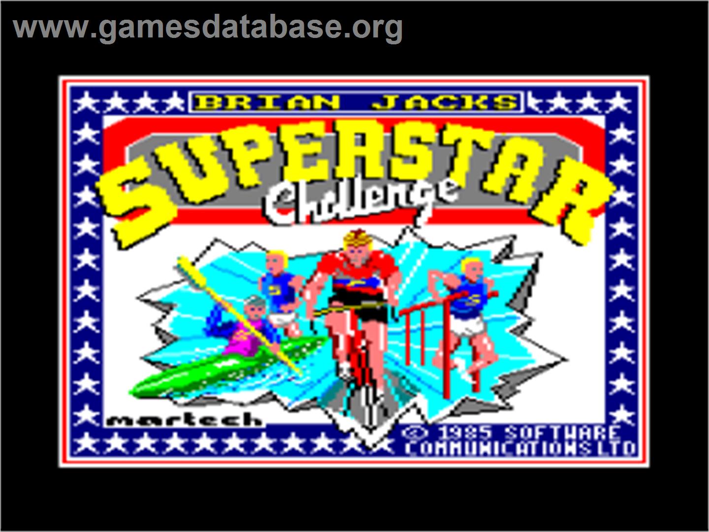 Brian Jacks Superstar Challenge - Amstrad CPC - Artwork - Title Screen