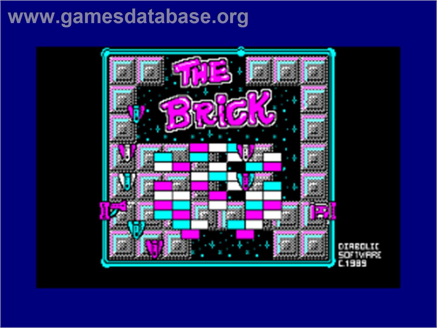 Brick - Amstrad CPC - Artwork - Title Screen
