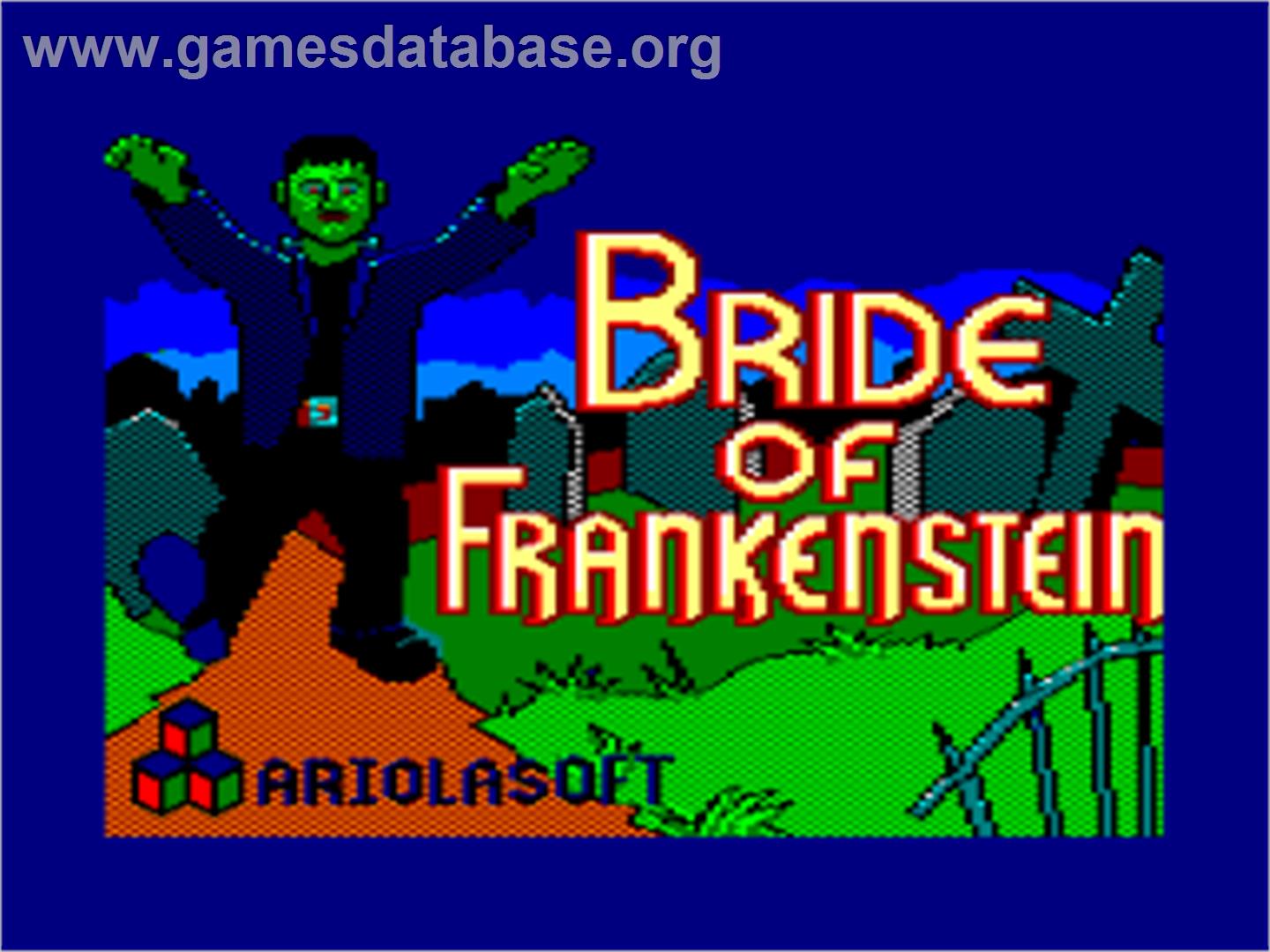 Bride Of Frankenstein - Amstrad CPC - Artwork - Title Screen