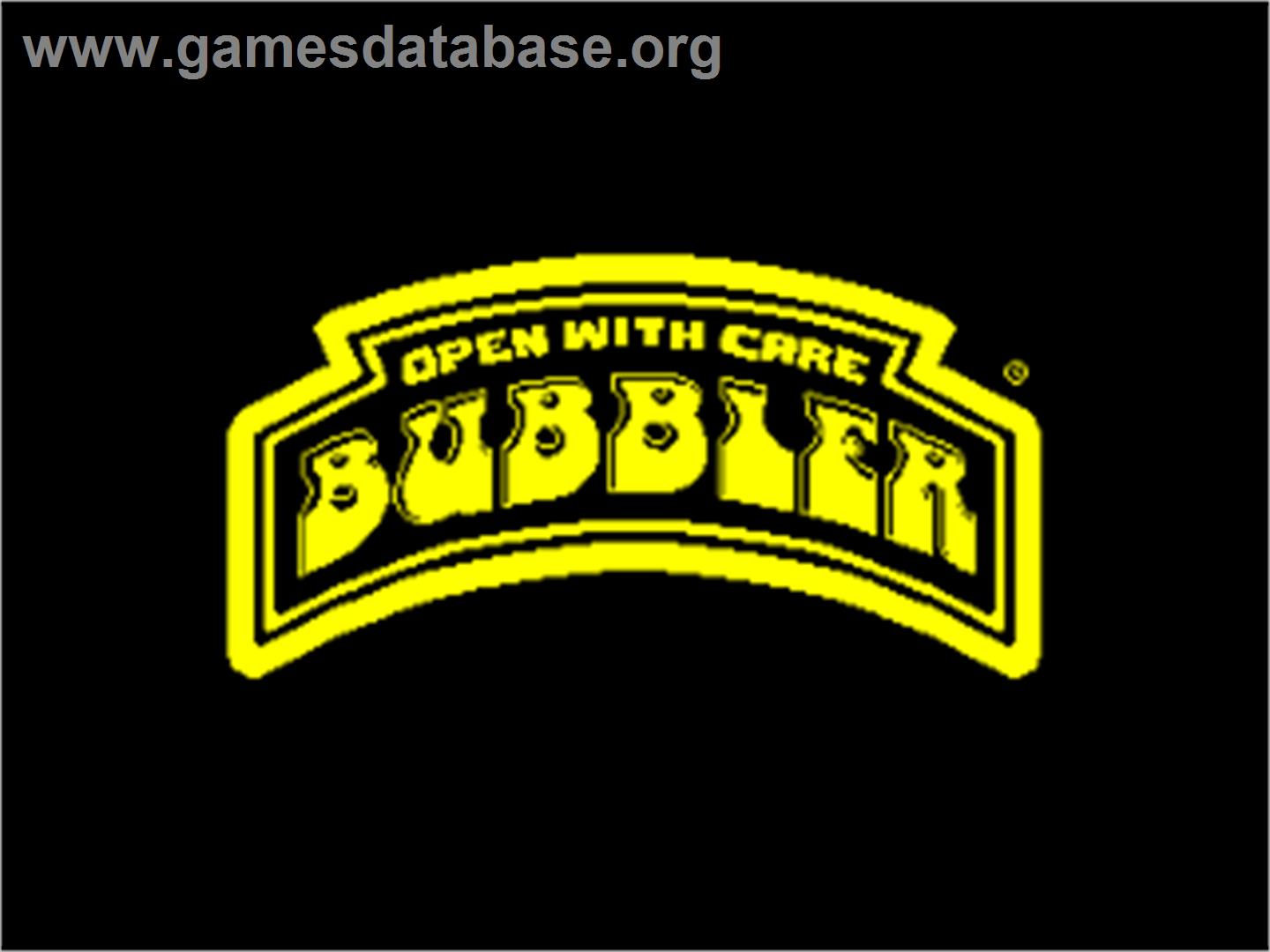 Bubbler - Amstrad CPC - Artwork - Title Screen