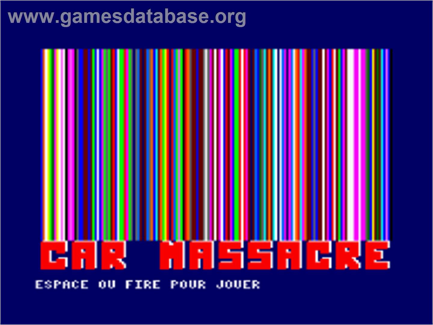 Car Massacre - Amstrad CPC - Artwork - Title Screen