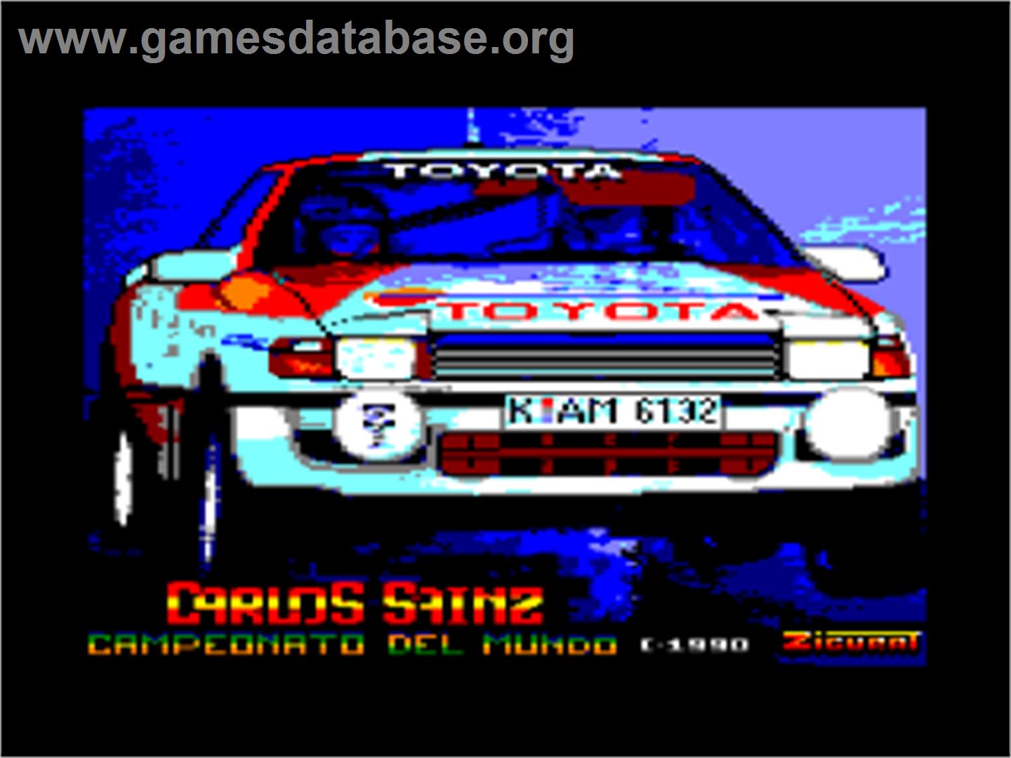 Carlos Sainz - Amstrad CPC - Artwork - Title Screen