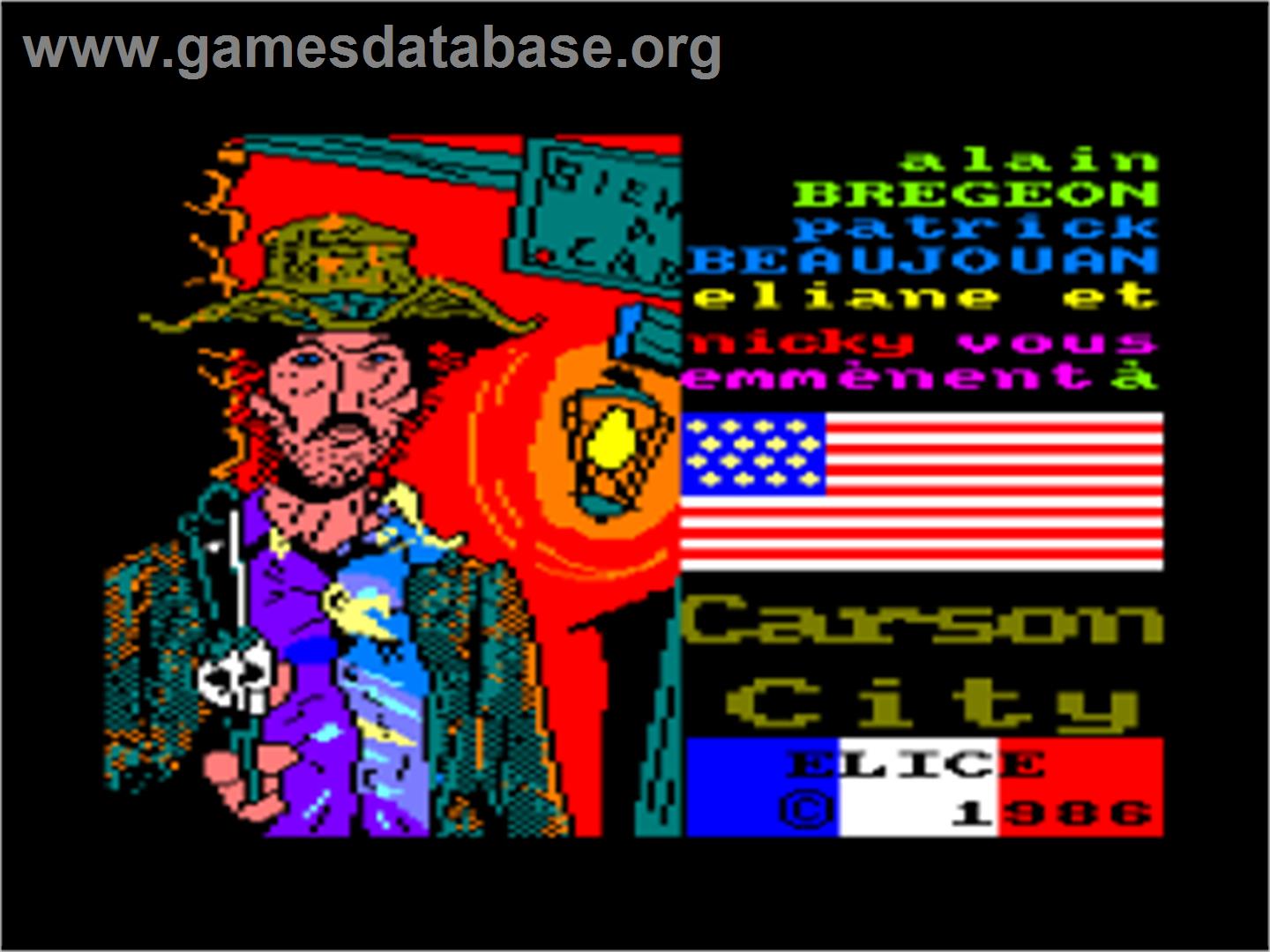 Carson City - Amstrad CPC - Artwork - Title Screen
