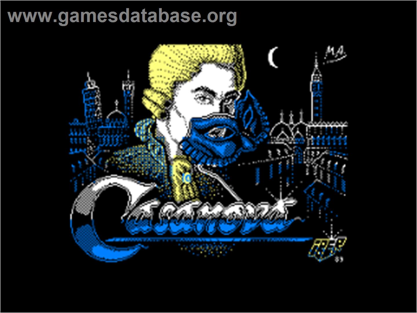 Casanova - Amstrad CPC - Artwork - Title Screen