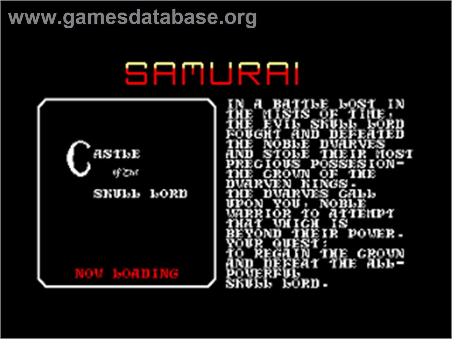 Castle Of The Skull Lord - Amstrad CPC - Artwork - Title Screen