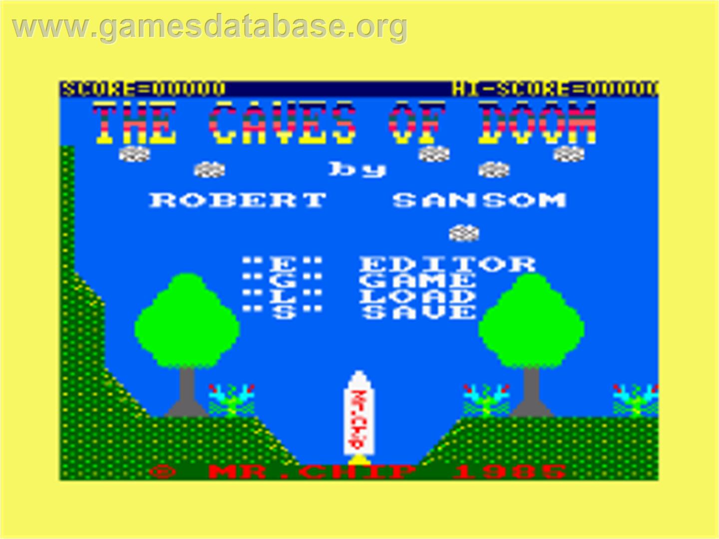 Caves of Doom - Amstrad CPC - Artwork - Title Screen