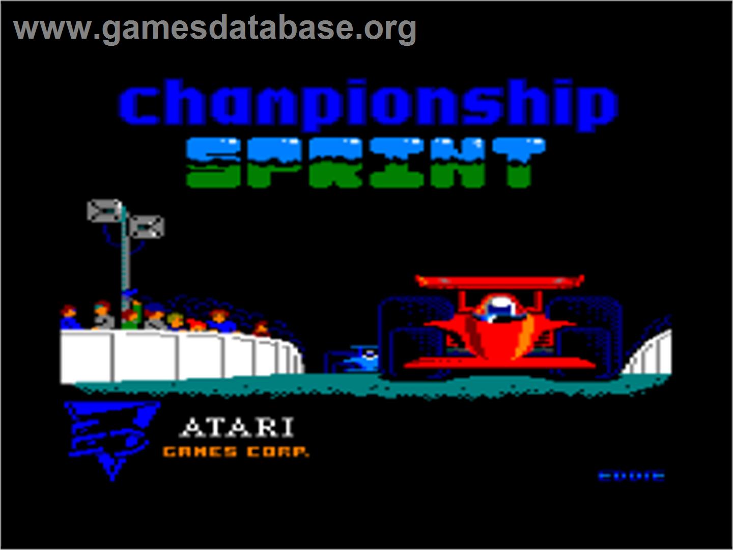 Championship Sprint - Amstrad CPC - Artwork - Title Screen