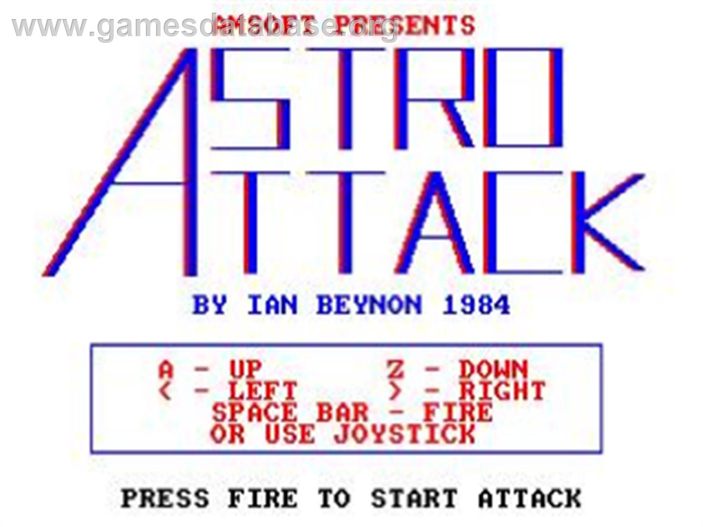 Chart Attack - Amstrad CPC - Artwork - Title Screen