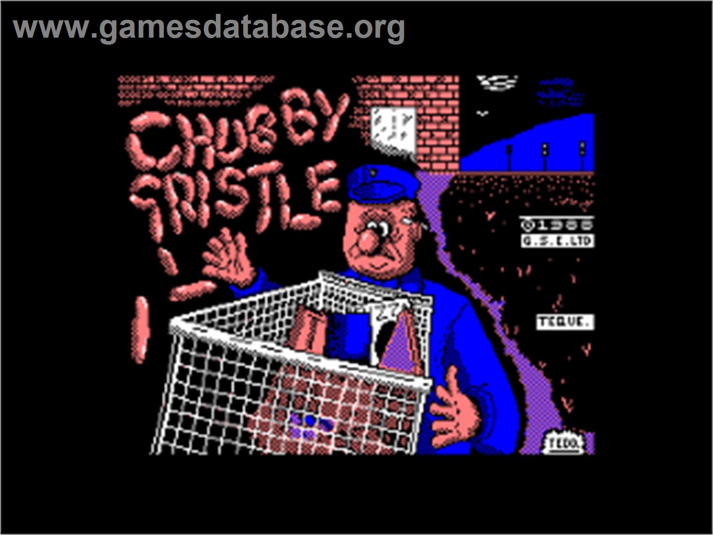 Chubby Gristle - Amstrad CPC - Artwork - Title Screen
