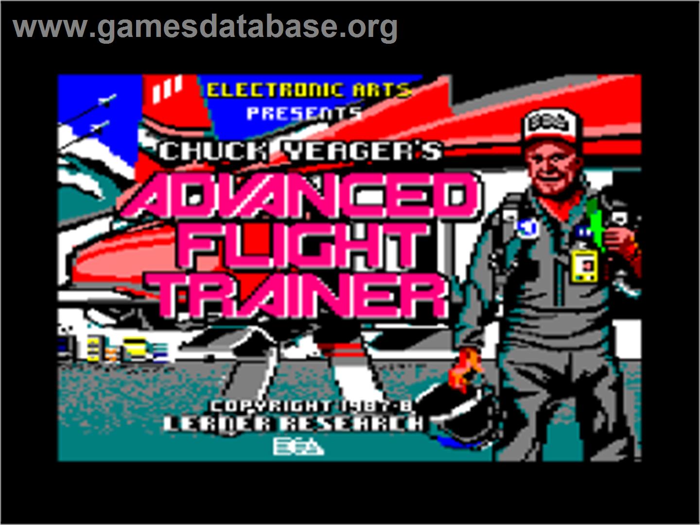 Chuck Yeager's Advanced Flight Trainer - Amstrad CPC - Artwork - Title Screen