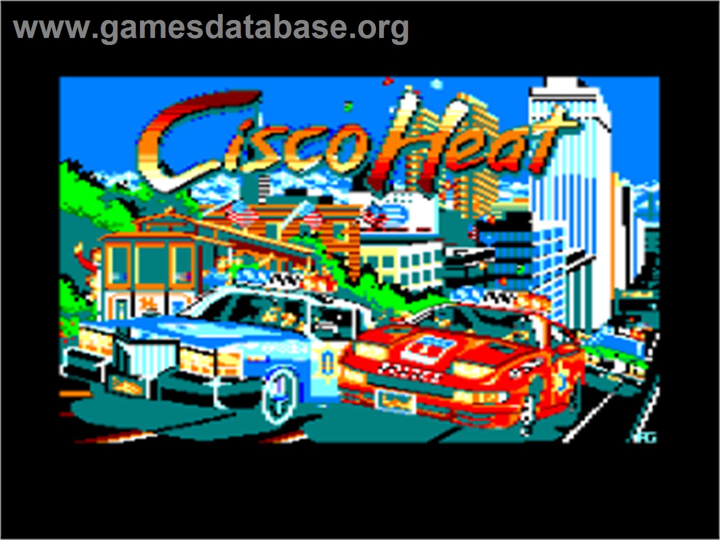 Cisco Heat: All American Police Car Race - Amstrad CPC - Artwork - Title Screen