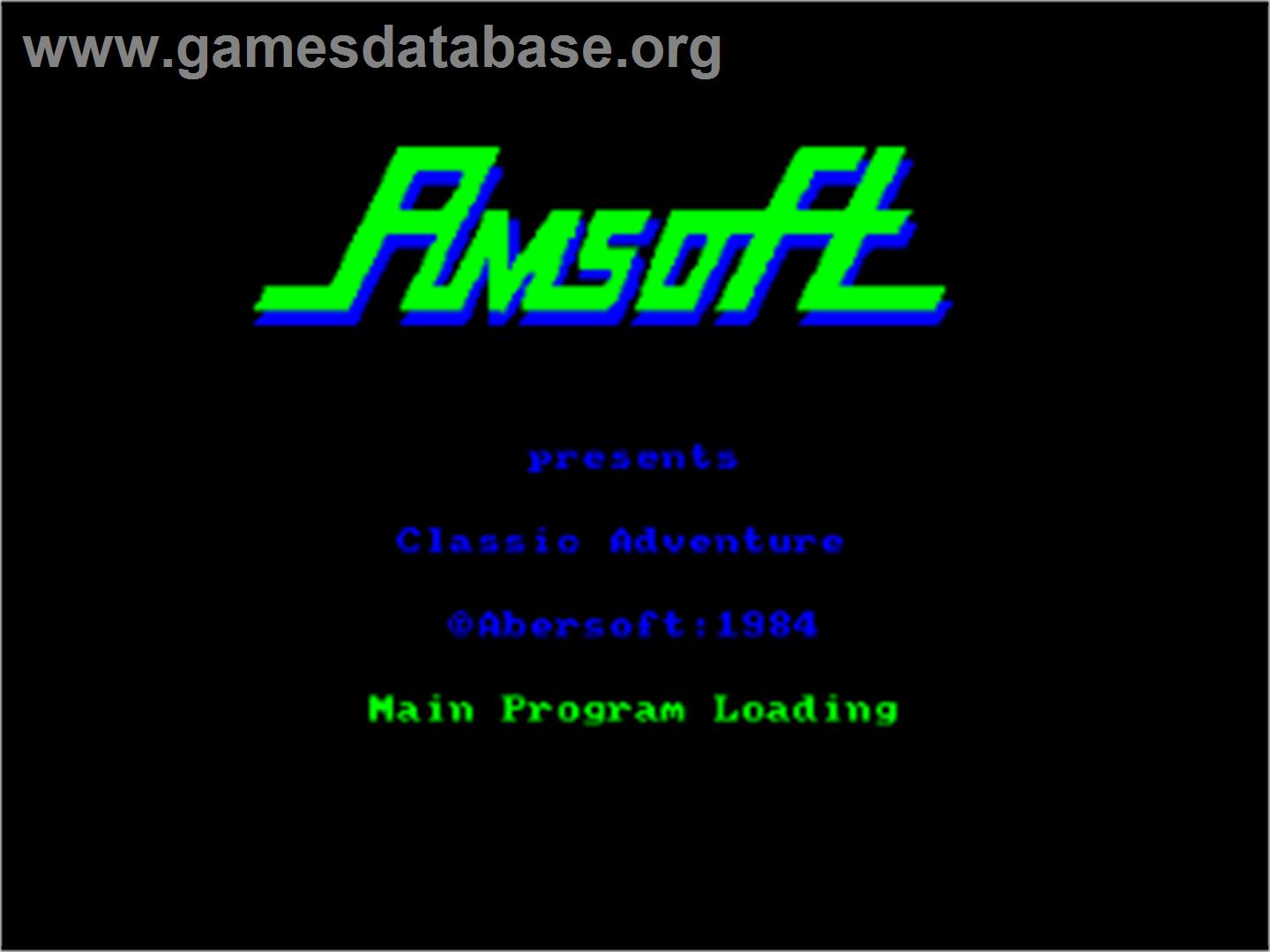 Classic Adventure - Amstrad CPC - Artwork - Title Screen