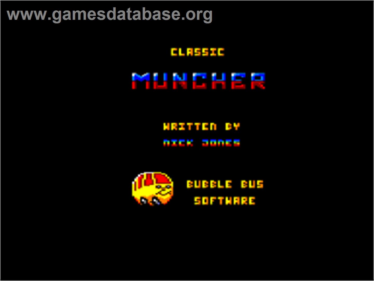 Classic Muncher - Amstrad CPC - Artwork - Title Screen