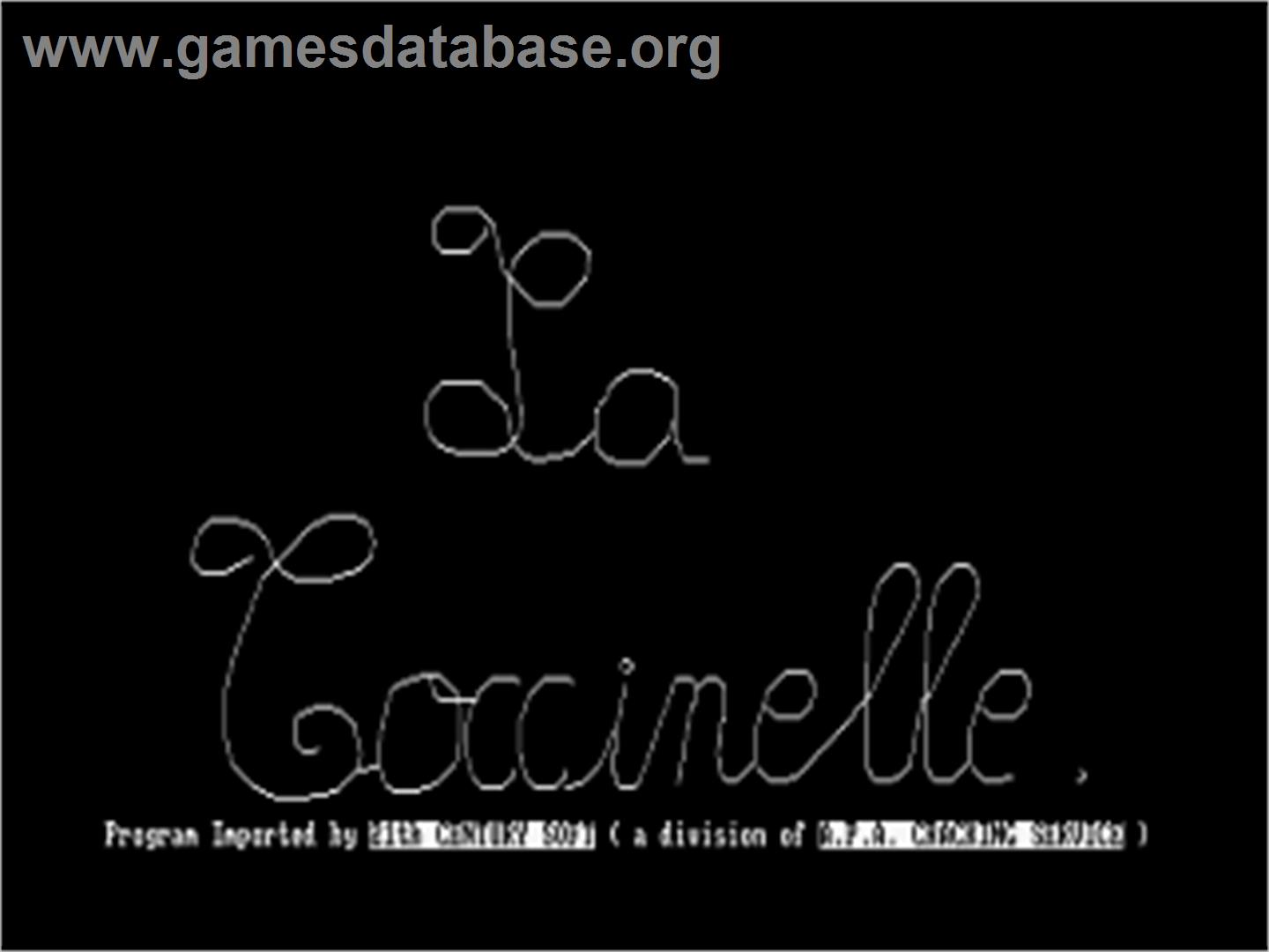 Coccinelle, La - Amstrad CPC - Artwork - Title Screen