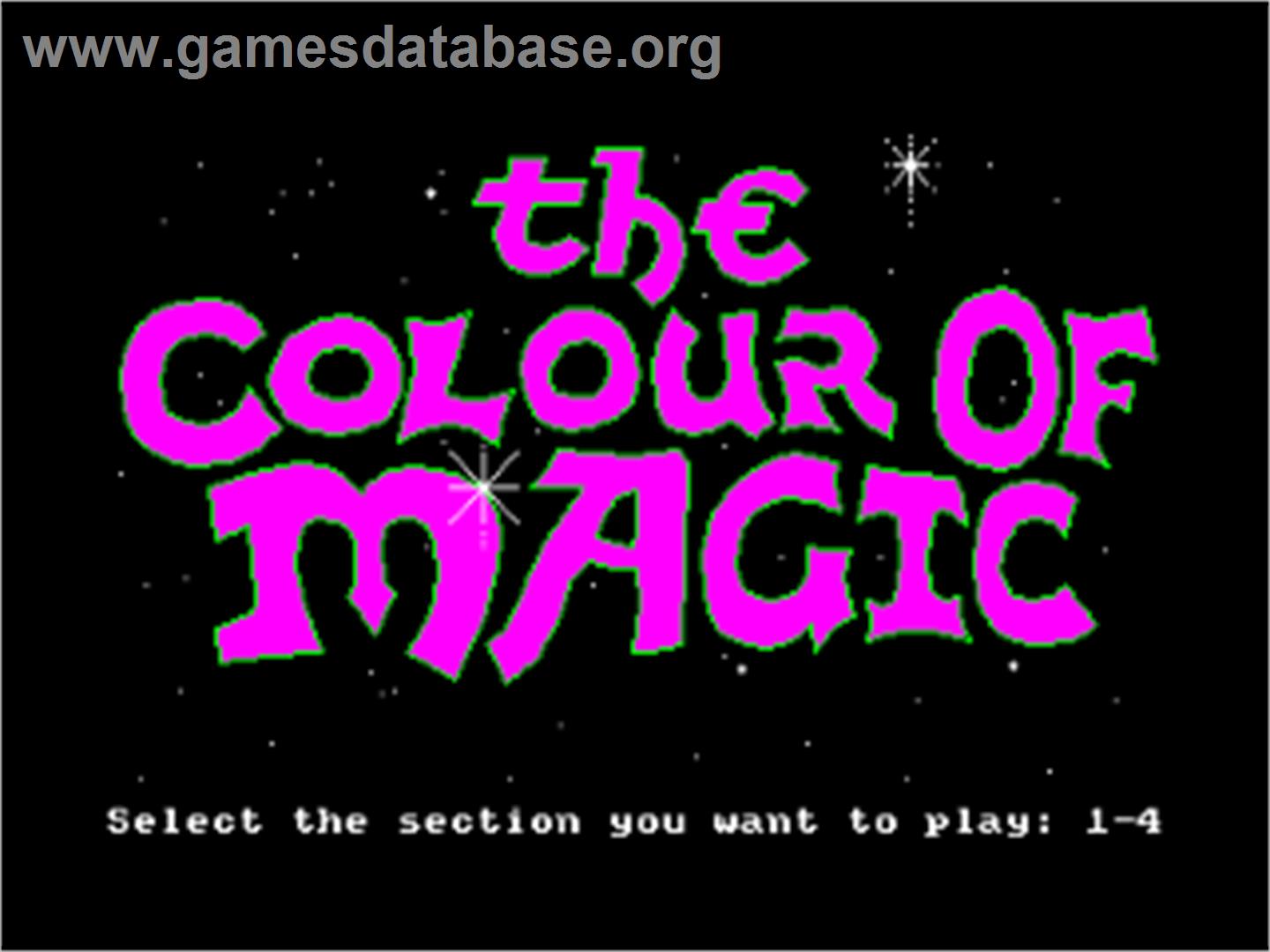 Colour of Magic - Amstrad CPC - Artwork - Title Screen