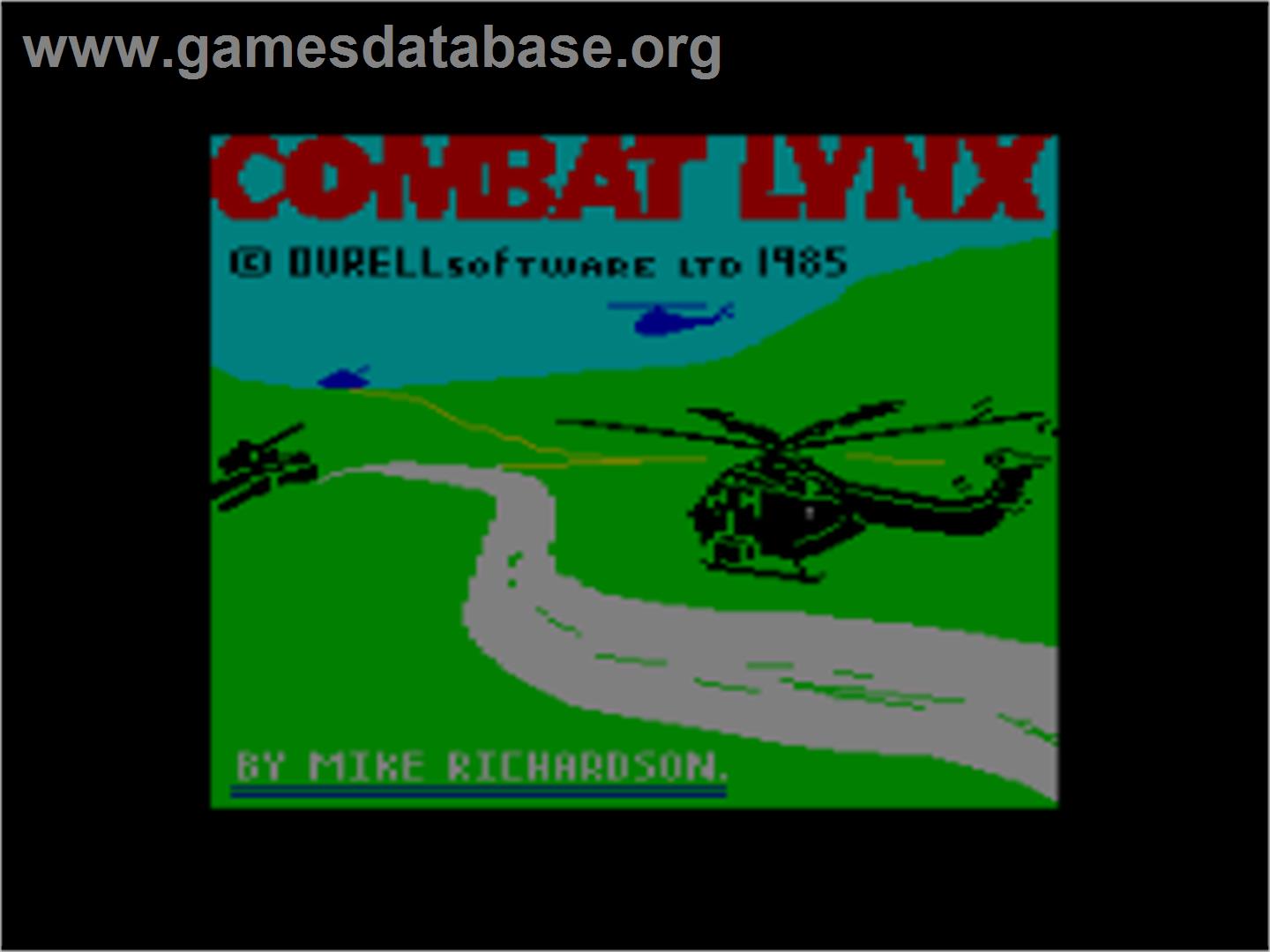 Combat Lynx - Amstrad CPC - Artwork - Title Screen