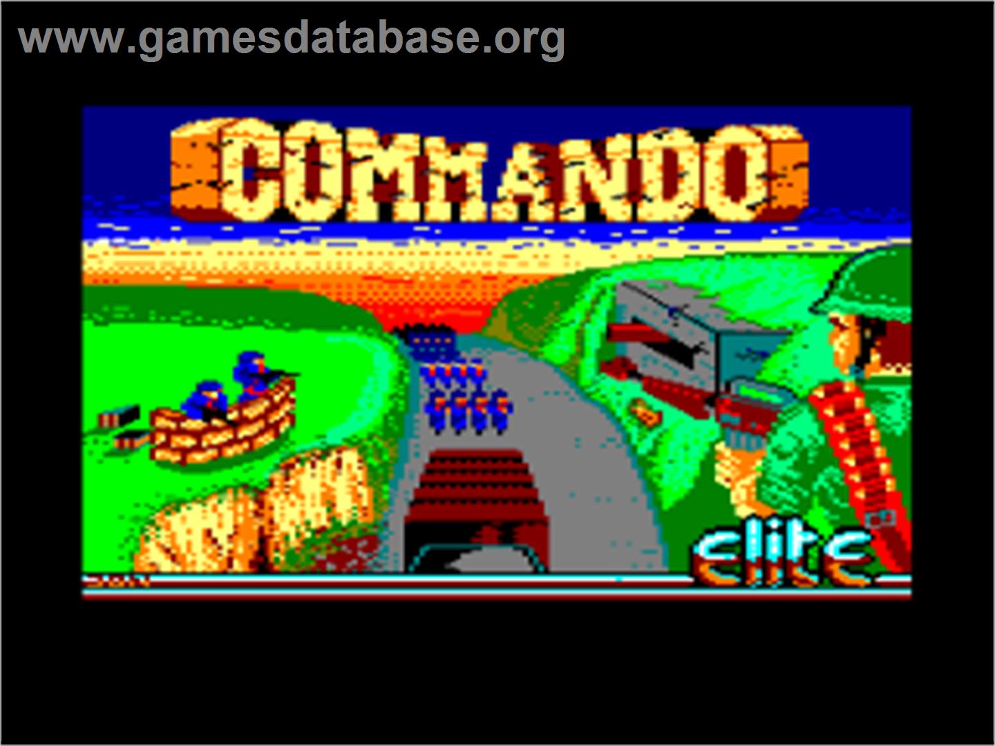 Commando - Amstrad CPC - Artwork - Title Screen
