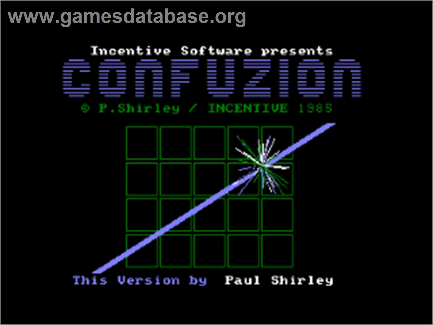 Confuzion - Amstrad CPC - Artwork - Title Screen