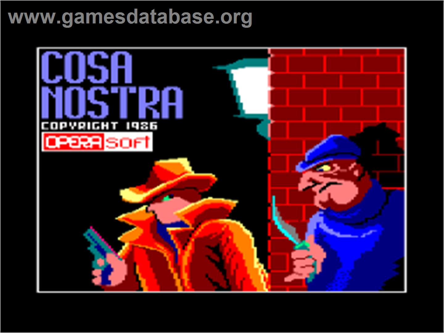 Cosa Nostra - Amstrad CPC - Artwork - Title Screen