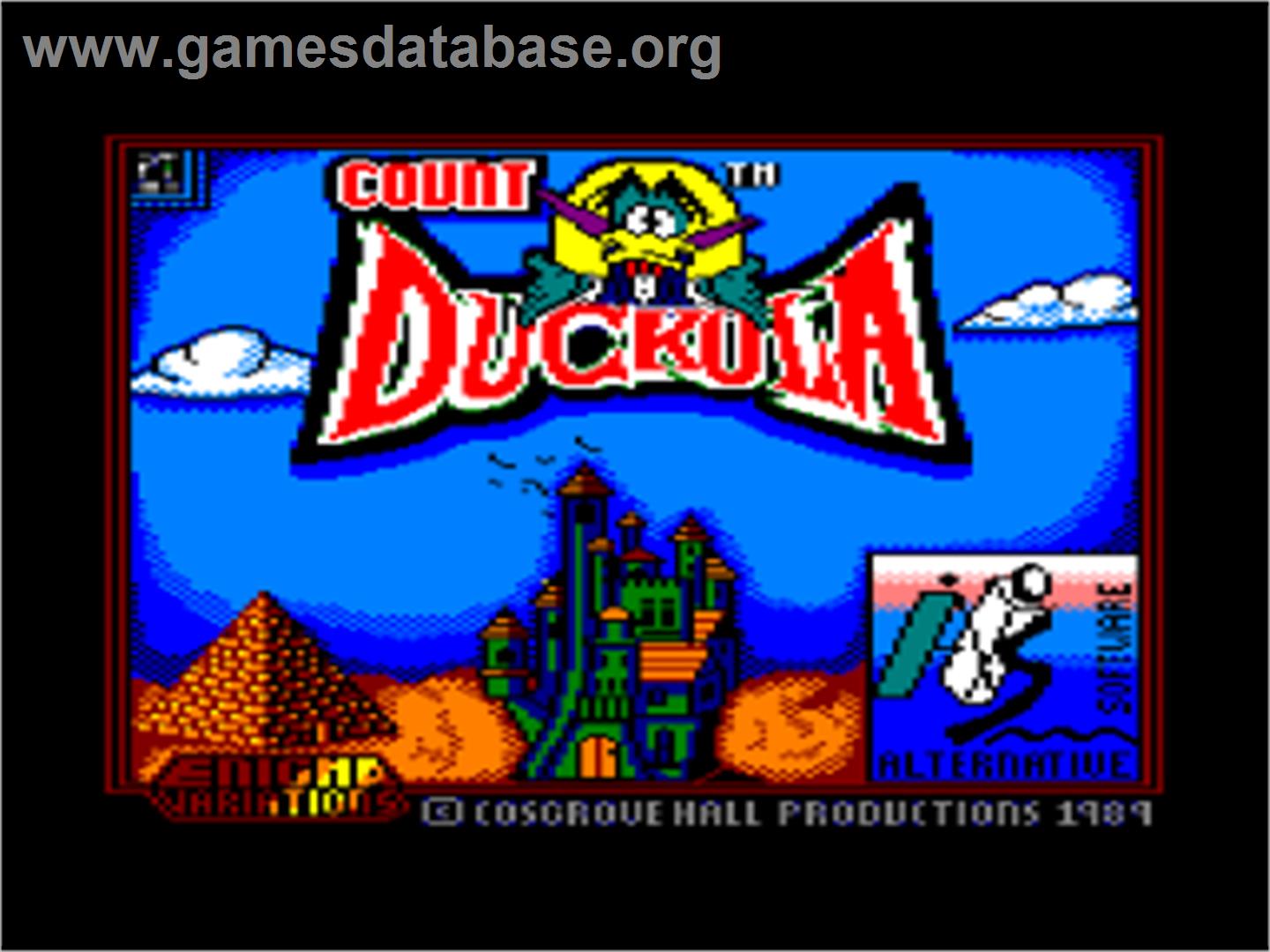Count Duckula In No Sax Please - We're Egyptian - Amstrad CPC - Artwork - Title Screen