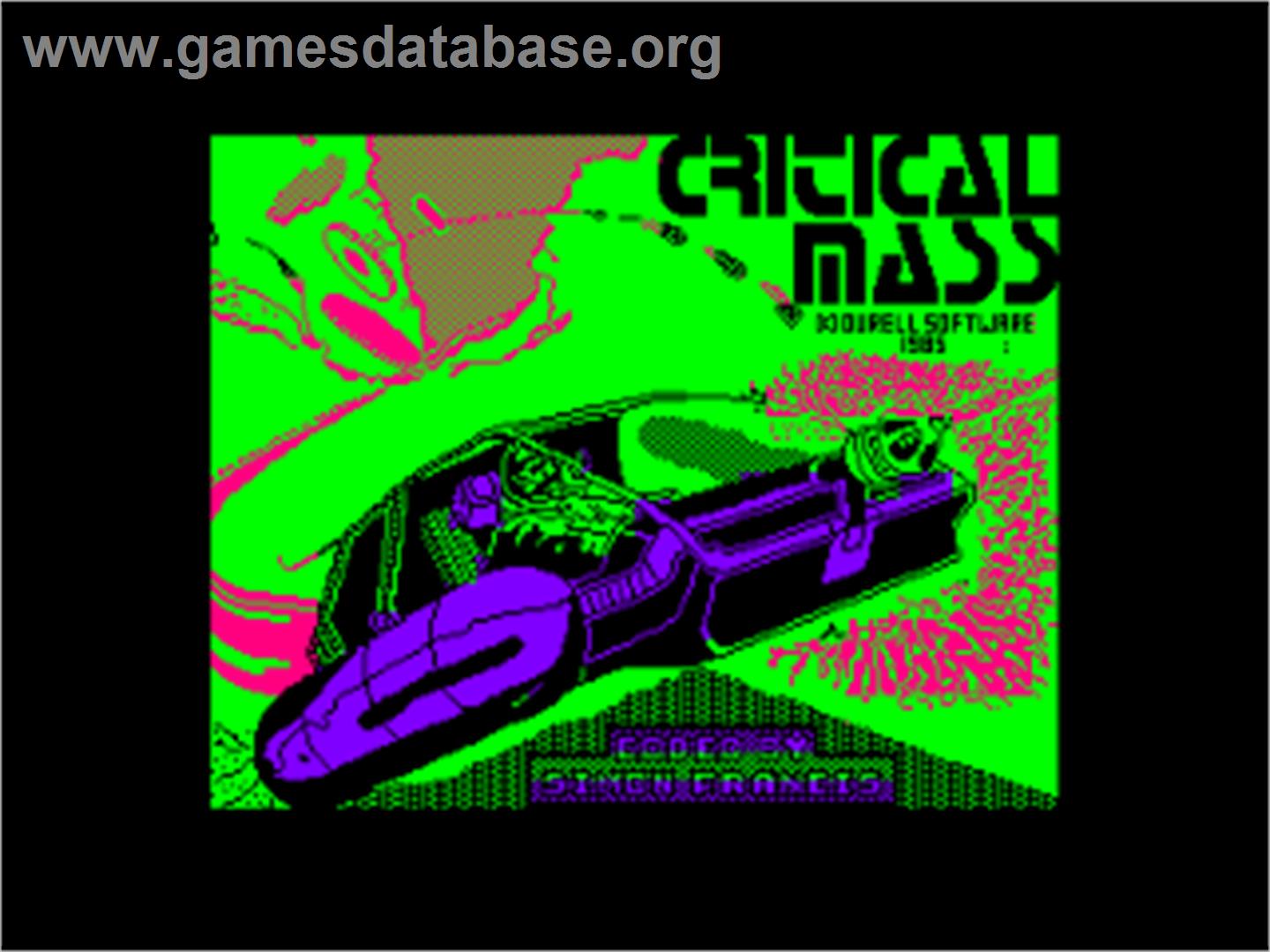 Critical Mass - Amstrad CPC - Artwork - Title Screen