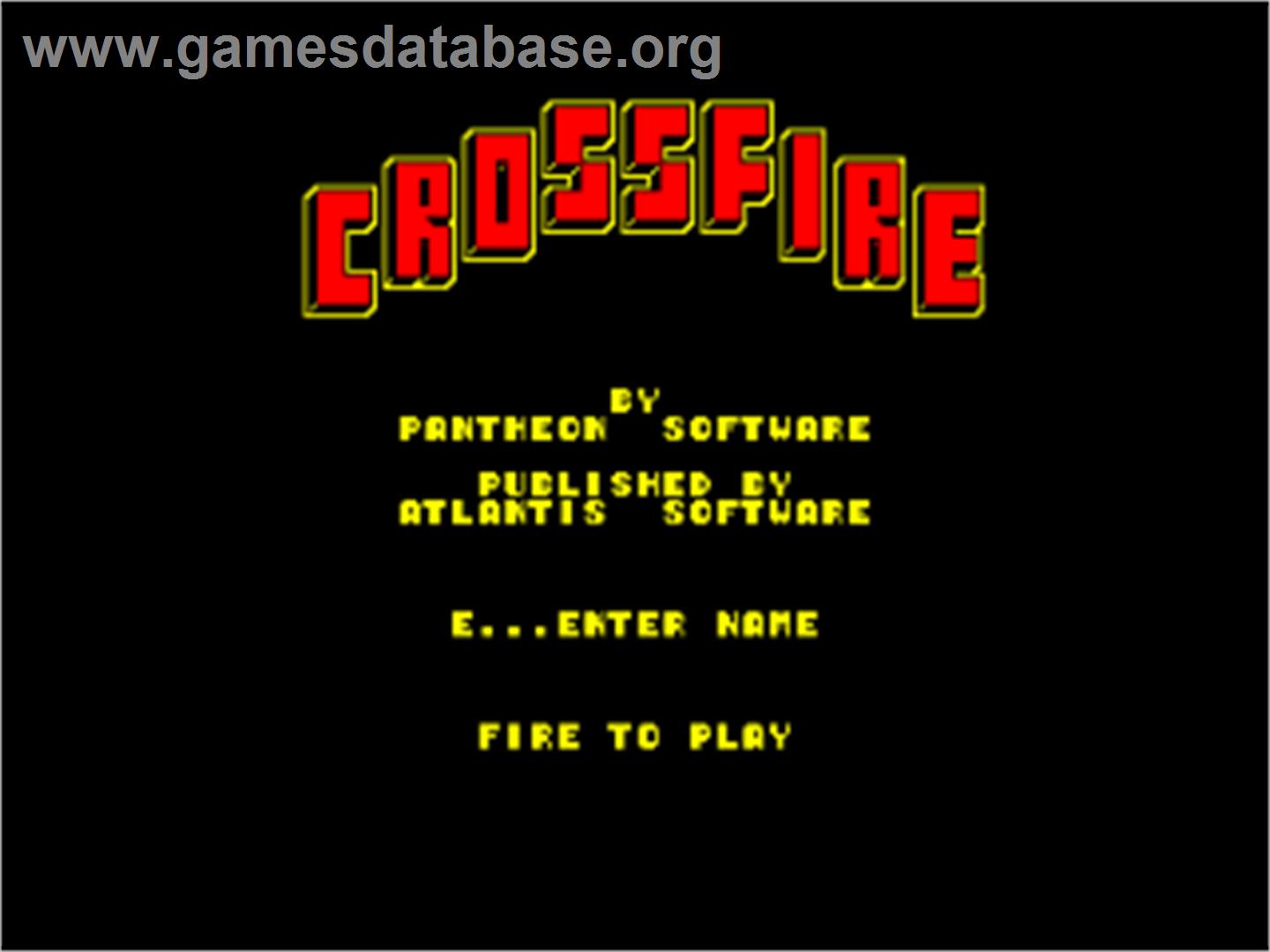 Crossfire - Amstrad CPC - Artwork - Title Screen