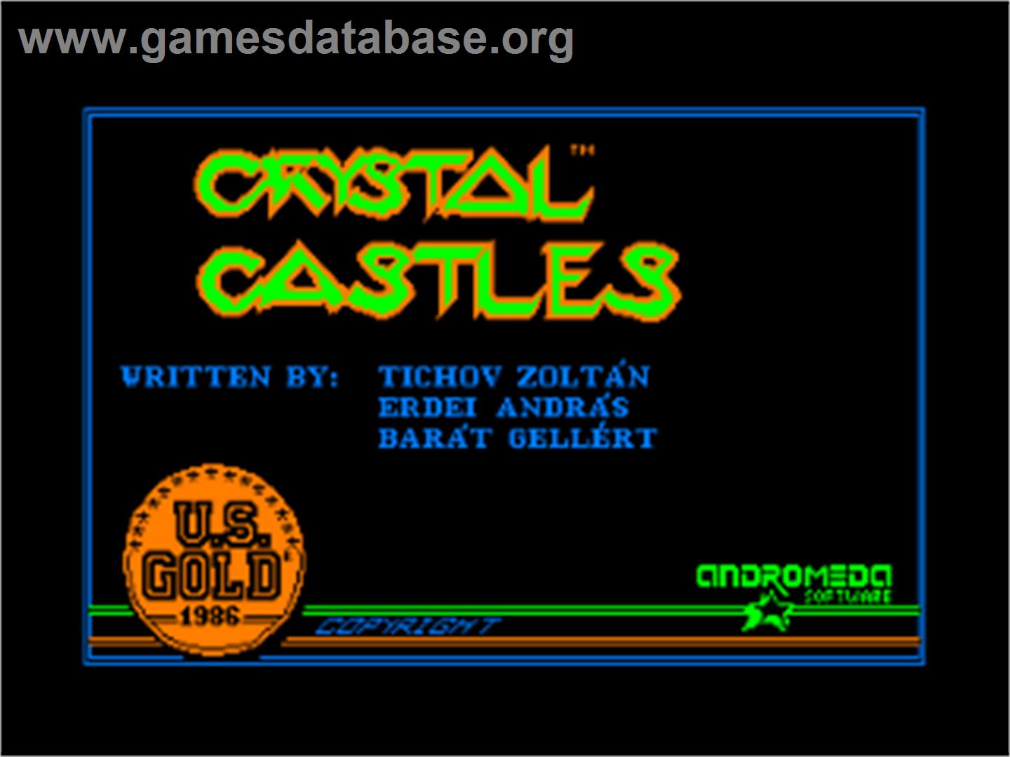Crystal Castles - Amstrad CPC - Artwork - Title Screen