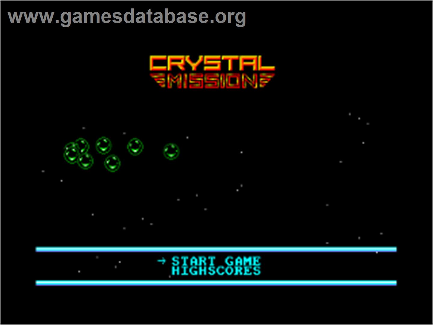 Crystal Mission - Amstrad CPC - Artwork - Title Screen
