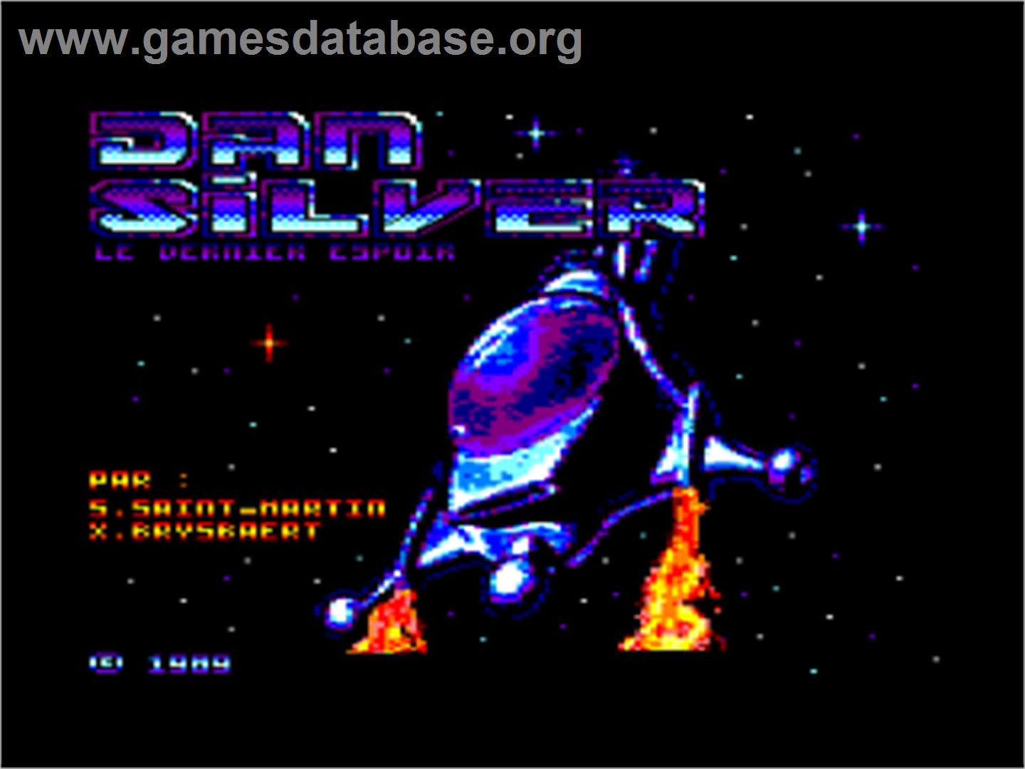 Dan Silver - Le Dernier Espoir - Amstrad CPC - Artwork - Title Screen