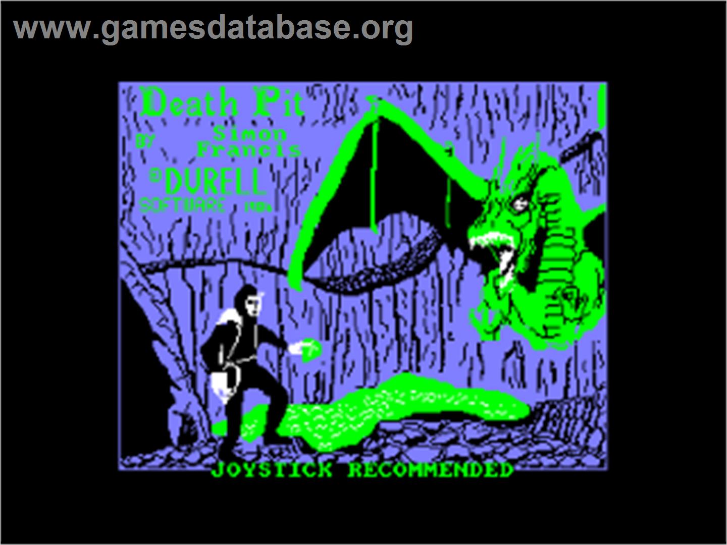 Death Pit - Amstrad CPC - Artwork - Title Screen