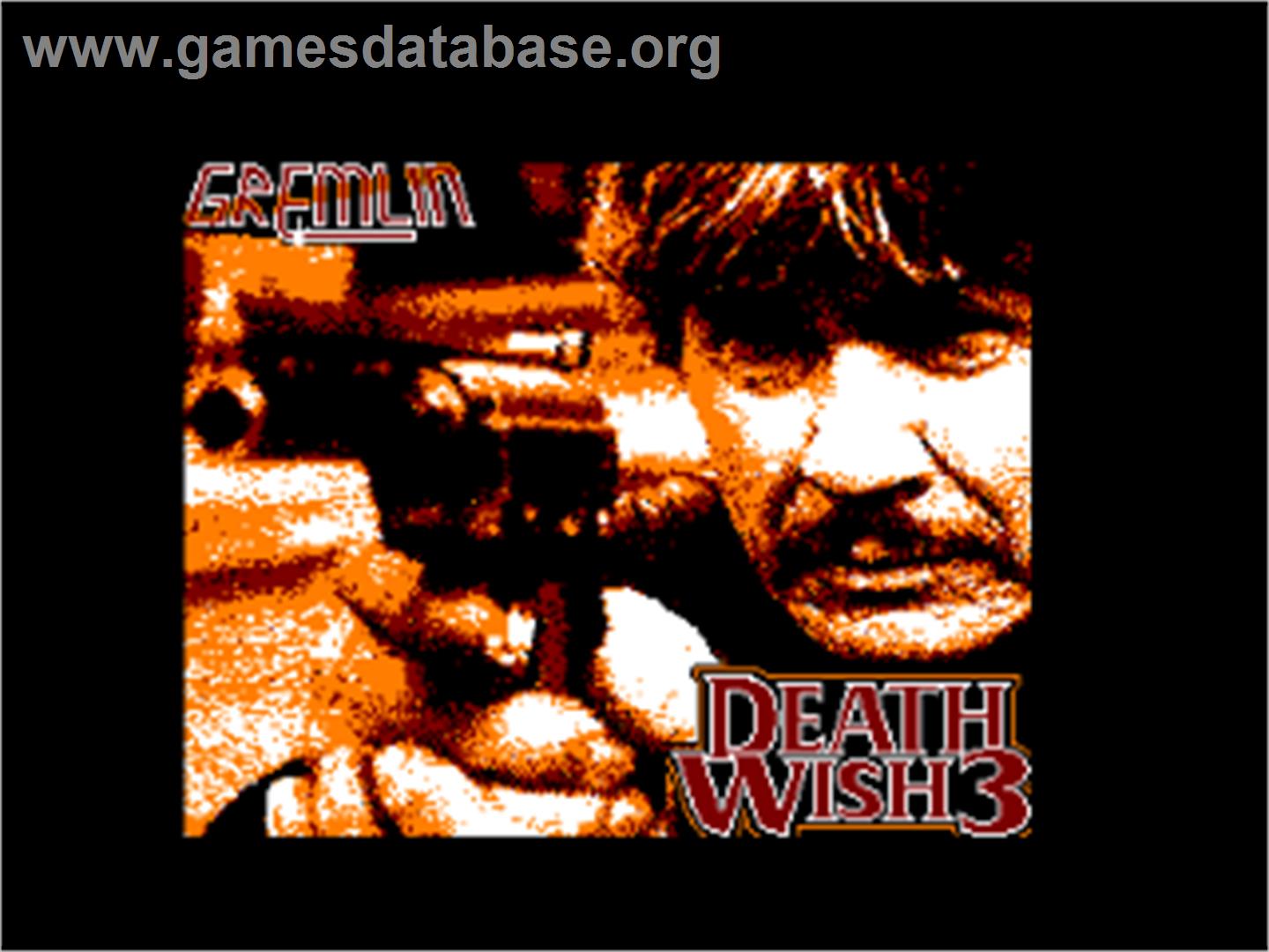 Death Wish 3 - Amstrad CPC - Artwork - Title Screen